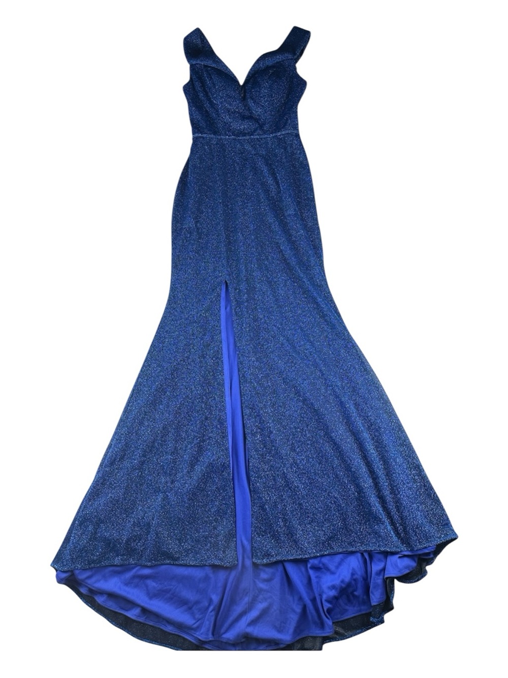 Royal Blue Cinderella Princess Costume Shimmery Off Shoulder Mermaid Gown Size 6